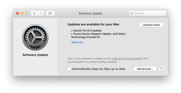 Mojave 10.14.5 update dmg download for laptop